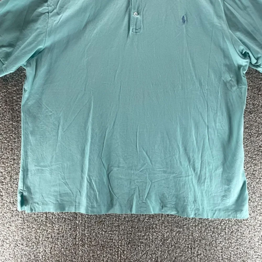 Polo Ralph Lauren Polo Shirt Adult 2XB Blue Short Sleeve Cotton Casual Pony Mens